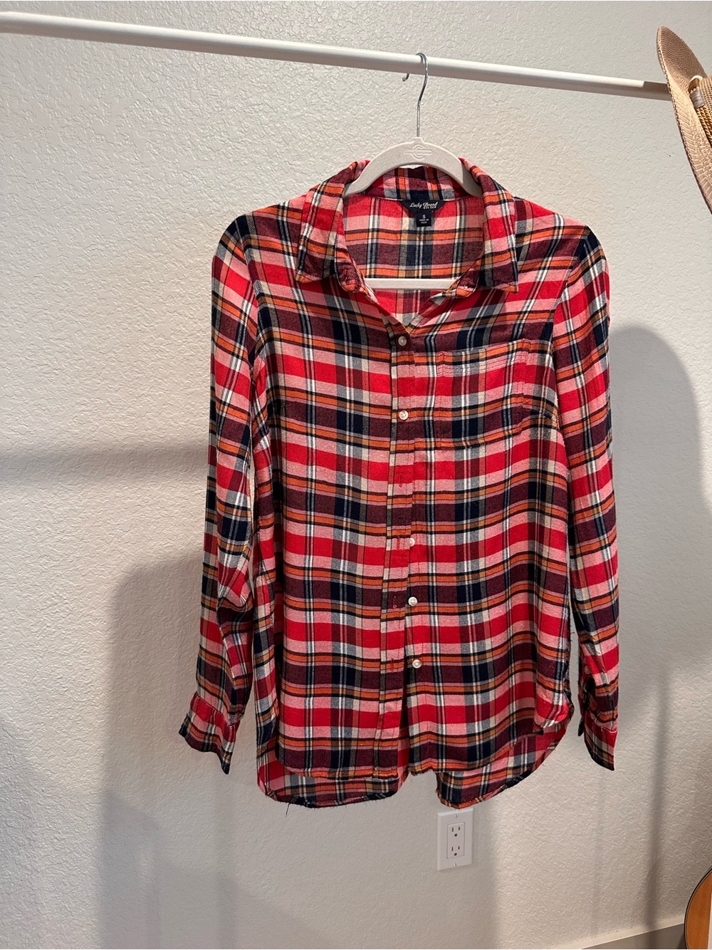 Lucky Brand Red Plaid Button-Down Shirt